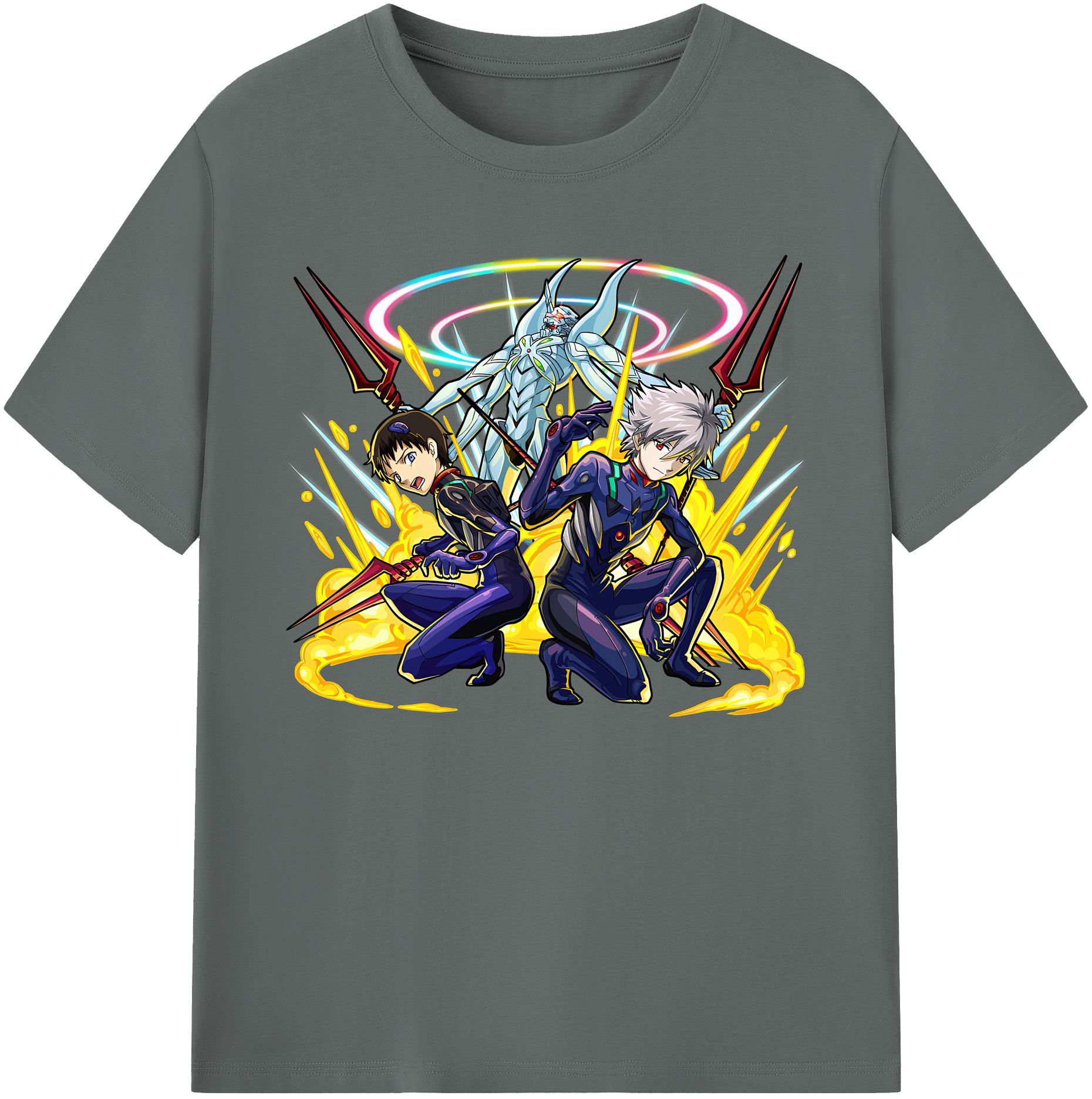 （画像用） EVA 新世紀エヴァンゲリオン 綿100％ メンズ半袖Tシャツ｜肌触りやわらか＆通気性